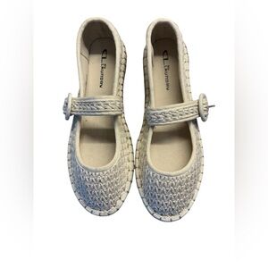CL by Laundry Cream Macrame Woven Espadrilles